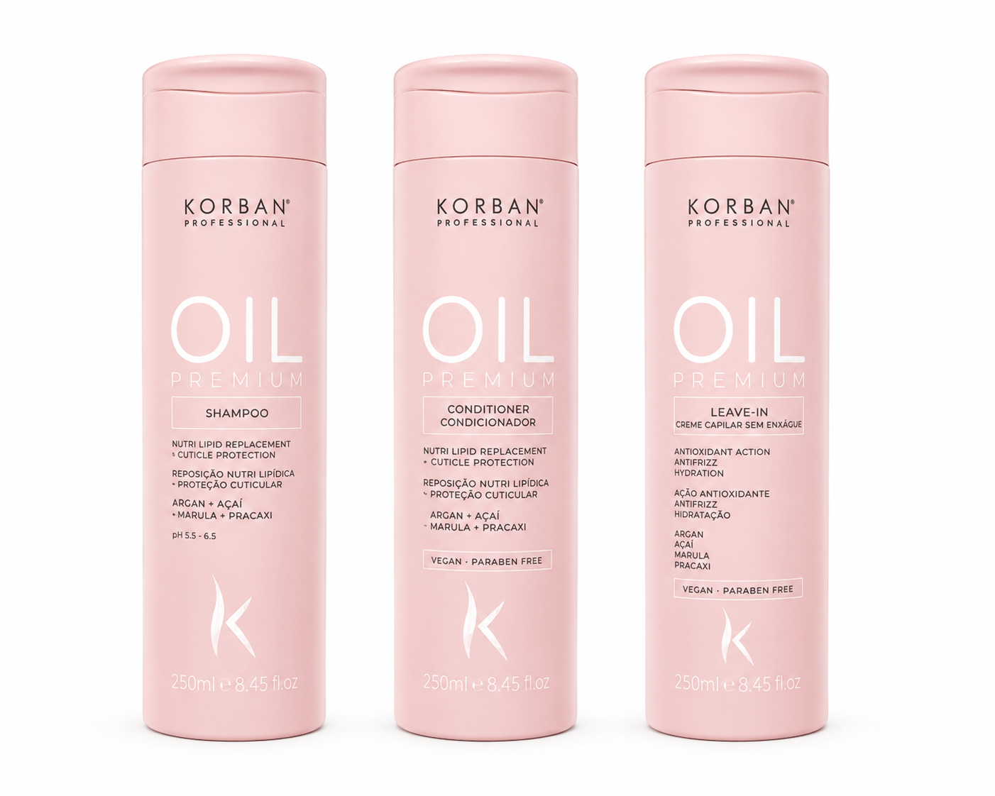Combo Oil Premium 250ml Korban Professional