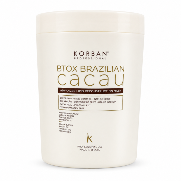 Brazilian Cacau BTOX Korban 1kg – tratamento para cabelos danificados