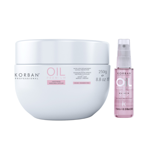 Oil Premium Mask 250g + Oil Premium Elixir 15ml Korban Professional