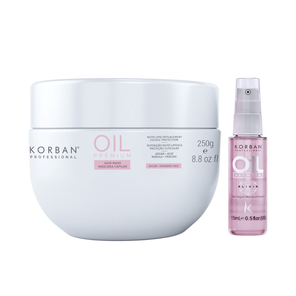 Oil Premium Mask 250g + Oil Premium Elixir 15ml Korban Professional