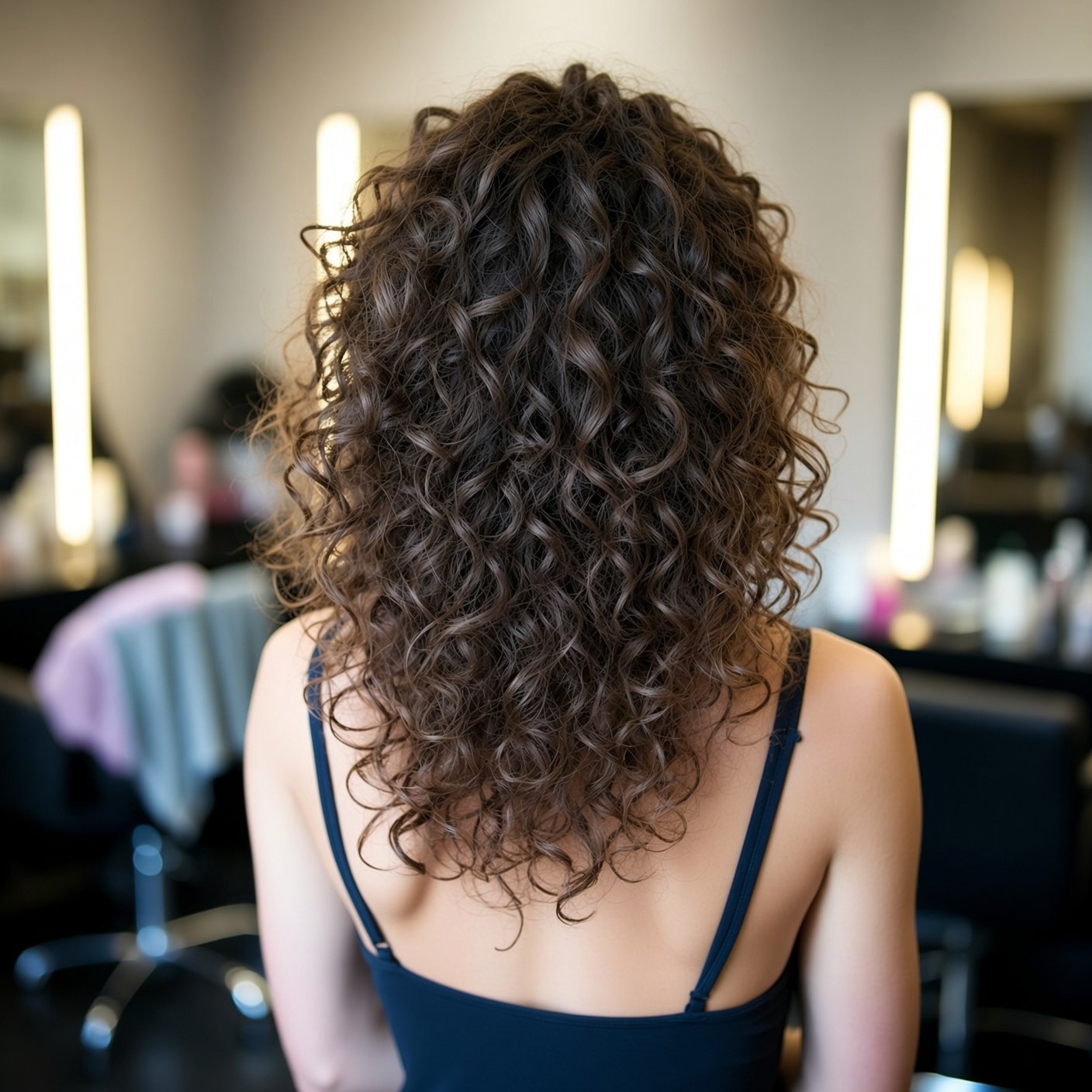 Cabelo cacheado definido para cuidados de cachos e ondas
