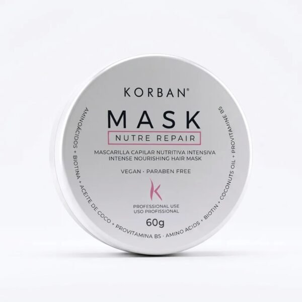 Mask Nutre Repair 60g Korban – máscara de nutrição capilar