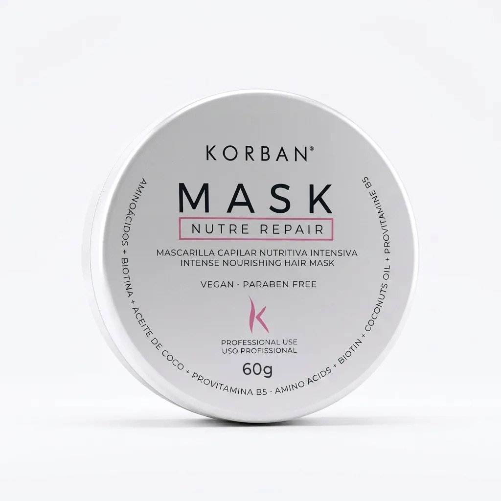 Mask Nutre Repair 60g Korban – máscara de nutrição capilar
