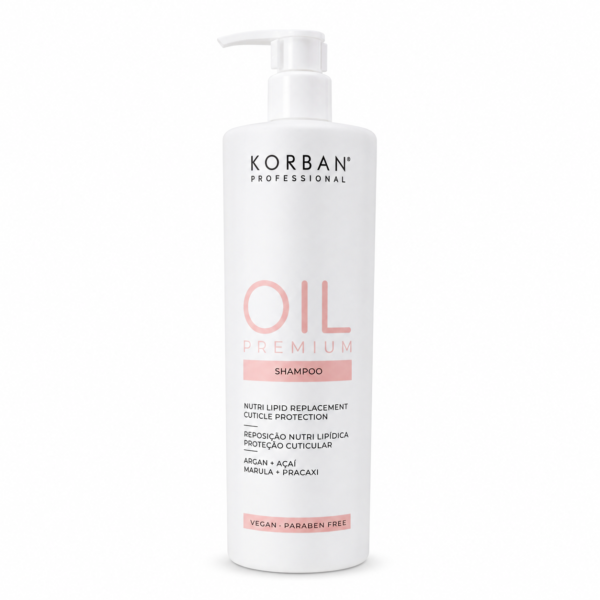 Shampoo Oil Premium 1L Korban – shampoo nutritivo para cabelos secos